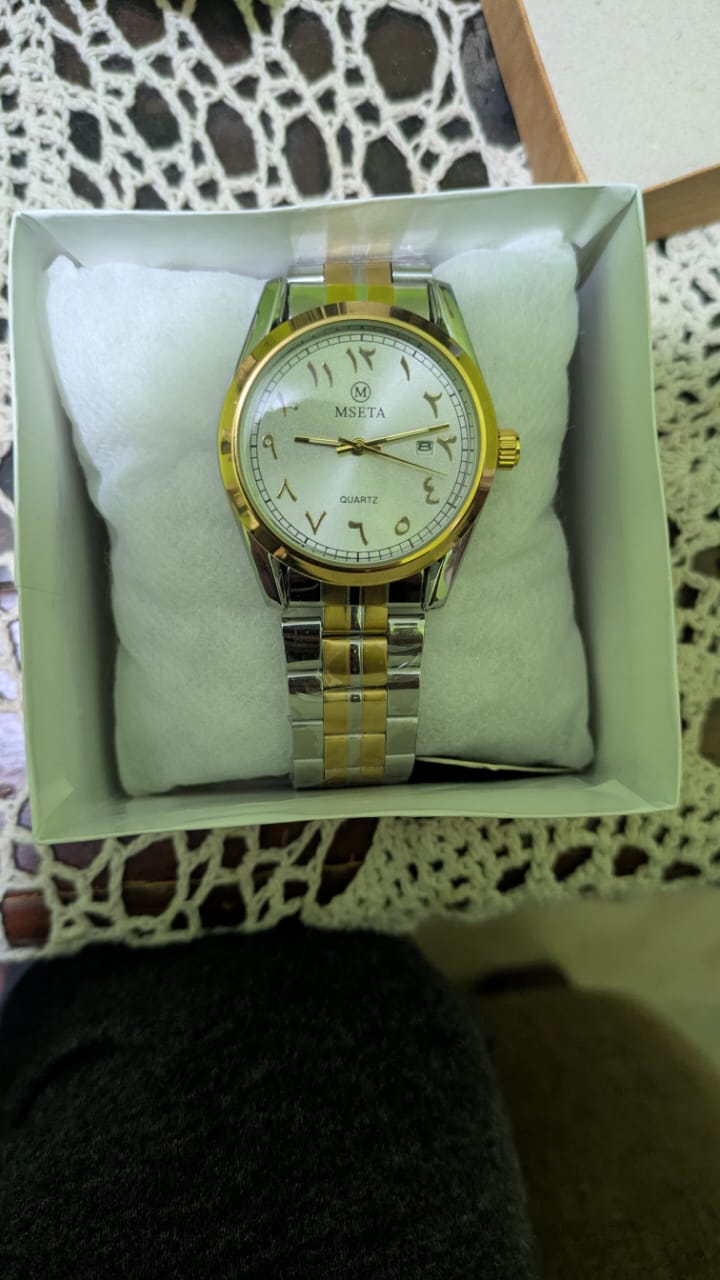 MSETA Arabic Dial Two-Tone Quartz Watch