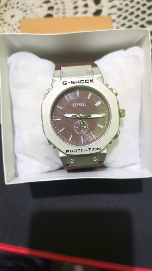 Brown TOSHI G-Style Analog Watch